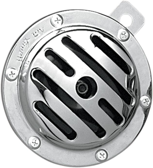 Drag Specialties Chrome Horn Black Slotted Electric - 75595