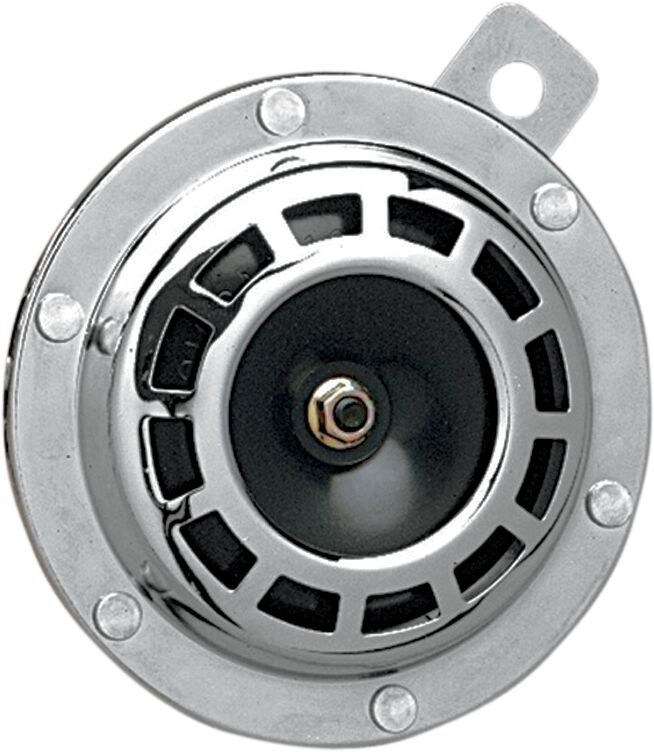 Drag Specialties Chrome Horn Black Mag Electric - 75596