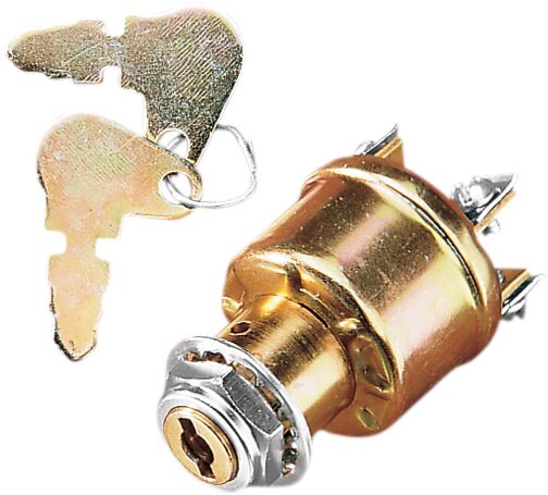 Drag Specialties Ignition/Starter Switch Chrome Gold