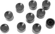 Drag Specialties Handlebar Switch Button Caps Switch Cap Kit Black Flat Plastic 10 Pack