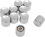 Drag Specialties Handlebar Switch Button Caps Switch Cap Kit Chrome Silver Plastic 10 Pack