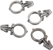 Drag Specialties Handlebar Wiring Clips Chrome Nylon 4 Pack - 31-0002-4-HC3