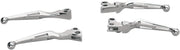 Drag Specialties Slotted Wide Blade Lever Set Chrome Silver Brake Clutch Aluminium Pair