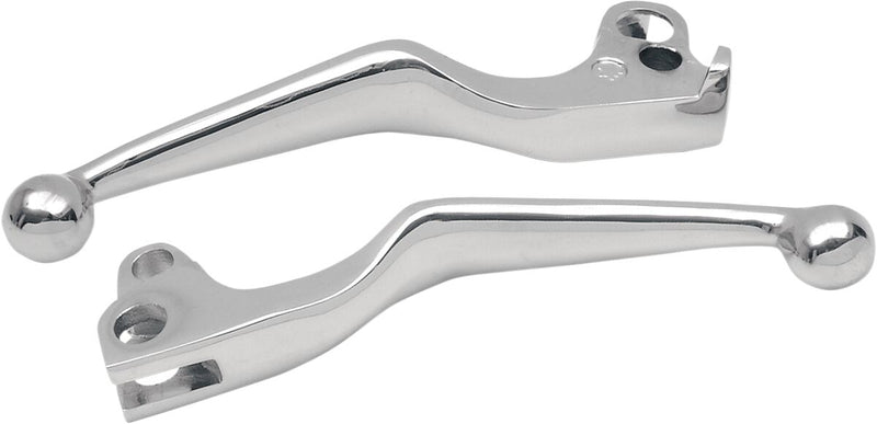 Drag Specialties Wide Blade Lever Set Chrome Silver Standard Brake Clutch Aluminium Pair