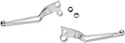 Drag Specialties Stealth Series Clutch and Brake Lever Set Chrome Silver Standard Aluminium