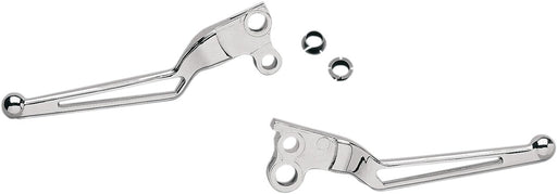 Drag Specialties Stealth Series Clutch and Brake Lever Set Chrome Silver Standard Aluminium