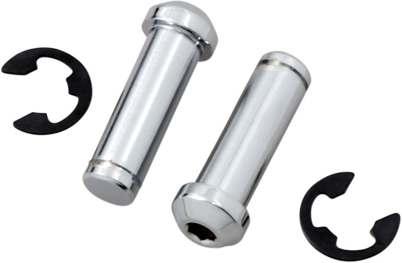 Drag Specialties Custom Socket-Head Pivot Pins Chrome Silver Clutch Aluminium Pair