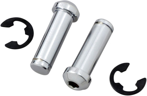 Drag Specialties Custom Socket-Head Pivot Pins Chrome Silver Clutch Aluminium Pair