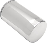 Drag Specialties Magnetic Ring Oil Filter Chrome Silver Spin-On