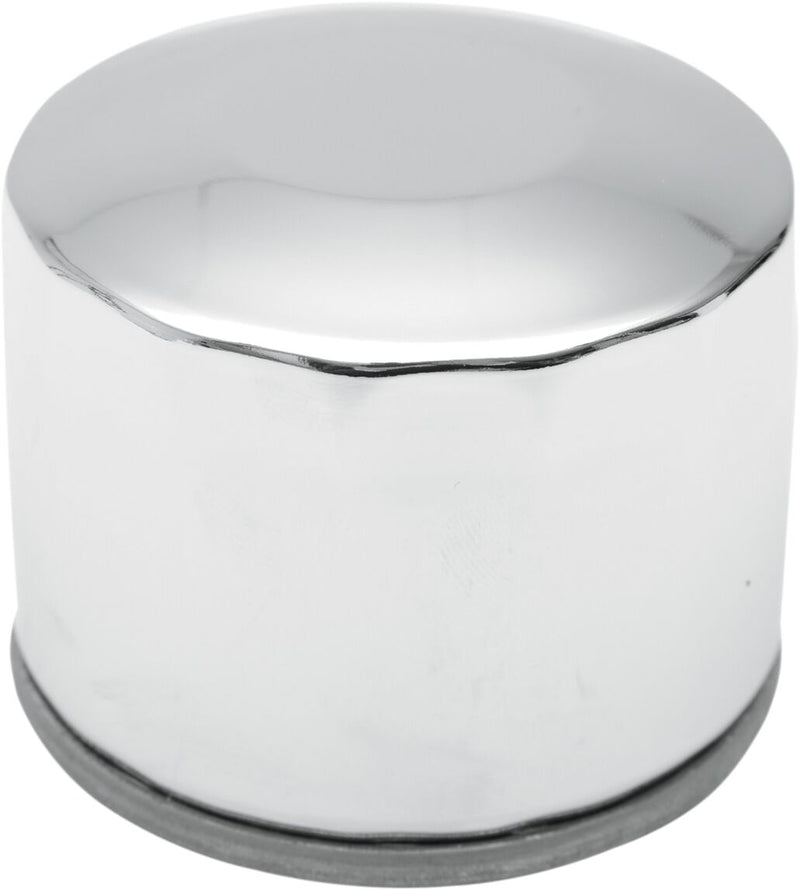 Drag Specialties Spin-On Oil Filter Chrome Silver Standard