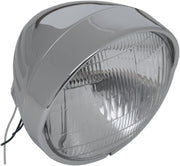 Drag Specialties Chrome Custom Springer-Style Headlight Assemblies Grooved