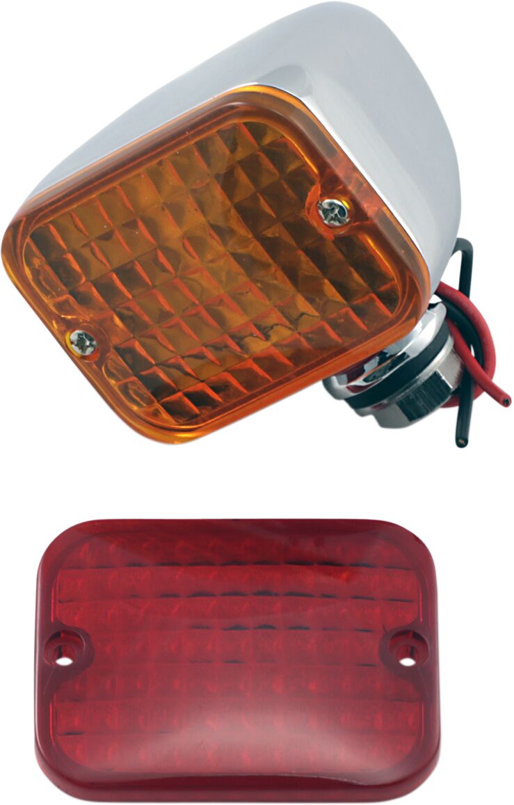 Drag Specialties Rectangular Marker Lights Front Rear - 163075-BC216