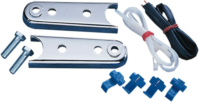 Drag Specialties Turn Signal Relocation Kit Relocation Bracket Rear - 20-0369-BC251