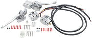 Drag Specialties Handlebar Control Kit Chrome Silver Brake Clutch Aluminium - 42375-LBX2