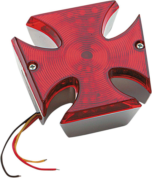 Drag Specialties LED Taillight Taillight Assembly Maltese Cross Rear