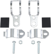 Drag Specialties Universal Fork-Mount Marker Light Brackets Fork Clamp Chrome Kit - 82697