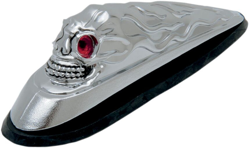 Drag Specialties Skull Head Front Fender Ornament Accent Light