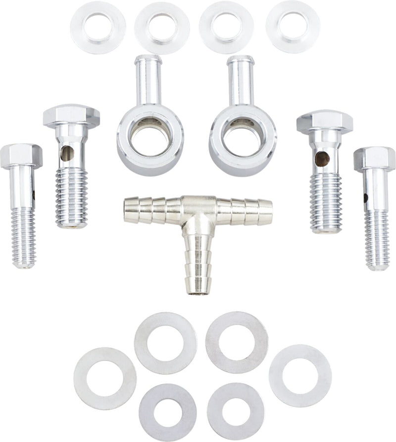 Drag Specialties Air Cleaner Breather Kit Chrome Silver