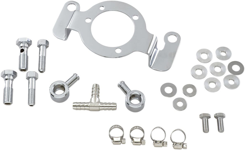 Drag Specialties Support Bracket Kit Chrome Silver