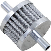 Drag Specialties Replacement Crankcase Breather Filter Chrome Silver