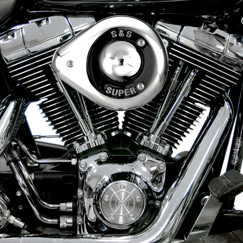 S&S Cycle Teardrop Air Cleaner Kit Super E and G Chrome Silver Aluminium