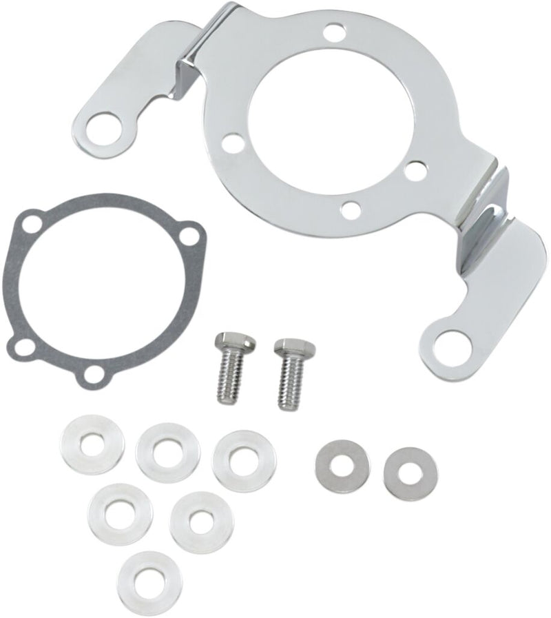 Drag Specialties Air Cleaner Support Bracket Kit Chrome Grey