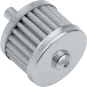Drag Specialties Crankcase Vent Replacement Filter Vent Filter Aluminium Chrome Bolt Button-Head