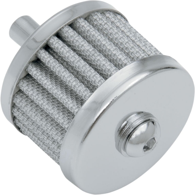 Drag Specialties Crankcase Vent Replacement Filter Vent Filter Aluminium Chrome Bolt Button-Head - 35-0319-BC142