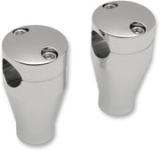 Drag Specialties Handlebar Riser Sockets Chrome Silver Bolt Top Straight Aluminium Pair