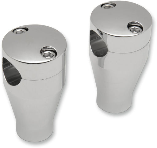 Drag Specialties Handlebar Riser Sockets Chrome Silver Bolt Top Straight Aluminium Pair