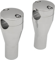 Drag Specialties Handlebar Riser Sockets Chrome Silver Bolt Top Straight Aluminium Pair