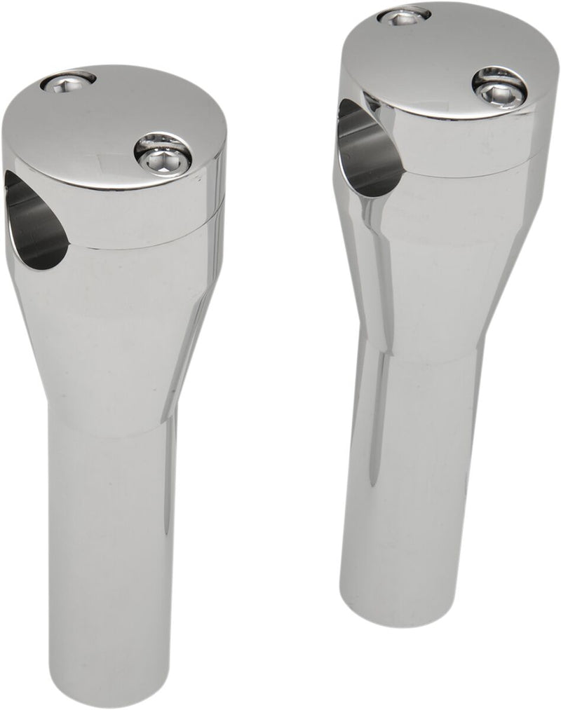 Drag Specialties Handlebar Riser Sockets Chrome Silver Bolt Top Straight Aluminium Pair