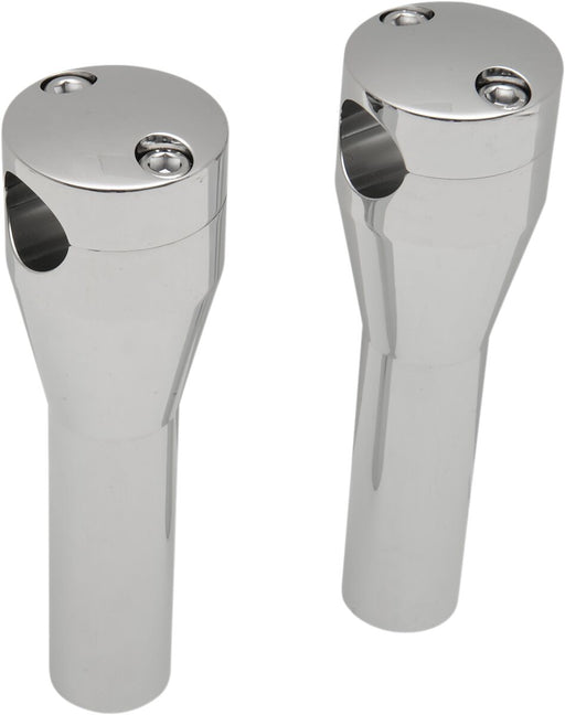 Drag Specialties Handlebar Riser Sockets Chrome Silver Bolt Top Straight Aluminium Pair