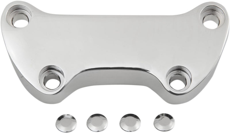 Drag Specialties Handlebar Clamp Chrome Silver Skirt Smooth Aluminium