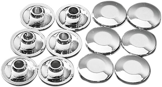 Drag Specialties Chrome Plug for Handlebar Clamps Silver Aluminium 12 Pack