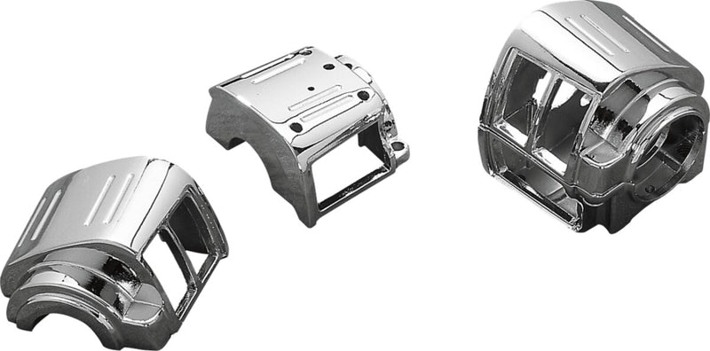 Drag Specialties Handlebar Switch Housing Kit Chrome Silver Left Lower Aluminium