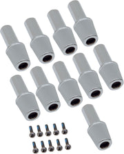 Drag Specialties Replacement Reset Knobs Chrome Conical Knurled Gauge Aluminium 10 Pack