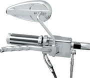 Drag Specialties Teardrop Mirror Chrome Silver Right Side View Aluminium