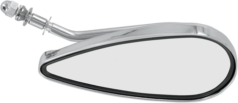 Drag Specialties Teardrop Mirror Chrome Silver Left Side View Aluminium - KA-90S/L-BC335
