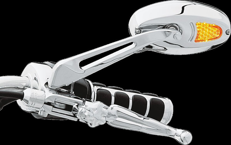 Kuryakyn Turn Signal Mirrors Chrome Left Right Side View Pair