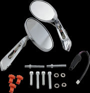 Kuryakyn Turn Signal Mirrors Chrome Left Right Side View Pair