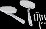 Kuryakyn Ellipse™ Mirrors Chrome Left Right Side View Pair