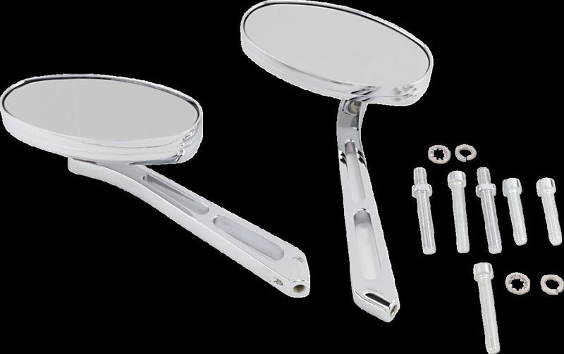 Kuryakyn Ellipse™ Mirrors Chrome Left Right Side View Pair