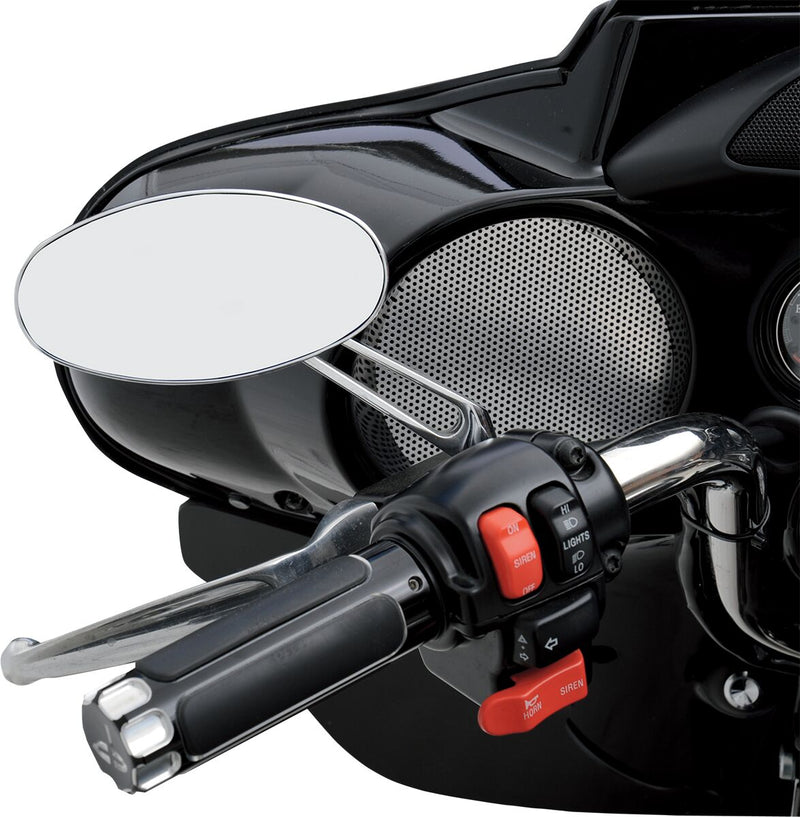 Drag Specialties Stealth I Mirror Chrome Silver Left Right Side View Steel - 302166-BC3N-BX2