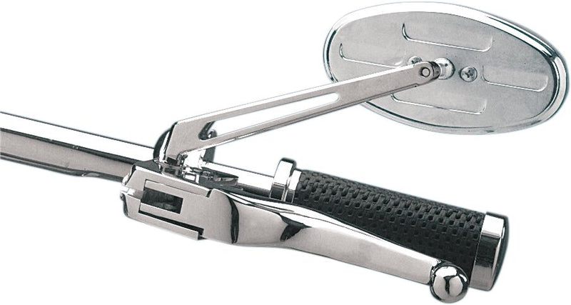 Drag Specialties Stealth II Mirror Chrome Silver Left Right Side View Steel - 302167-BC3N-BX2