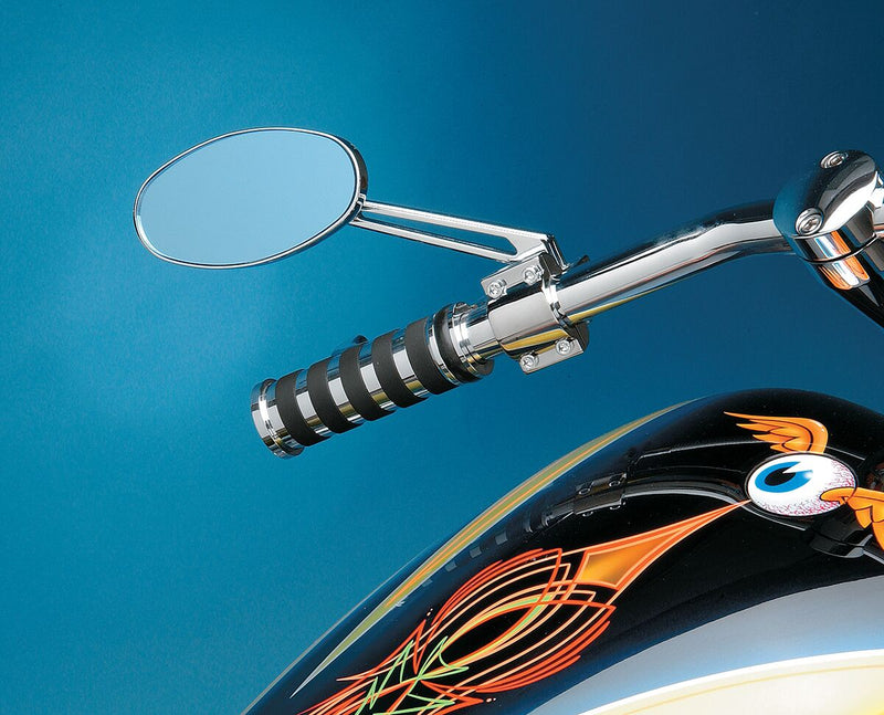 Drag Specialties Stealth II Mirror Chrome Silver Left Right Side View Steel - 302167-BC3N-BX2