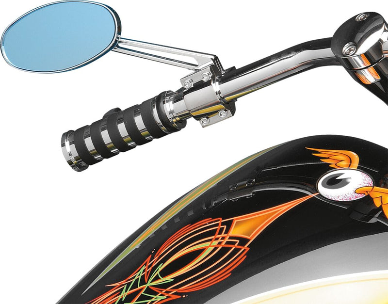 Drag Specialties Stealth II Mirror Chrome Silver Left Right Side View Steel - 302167-BC3N-BX2