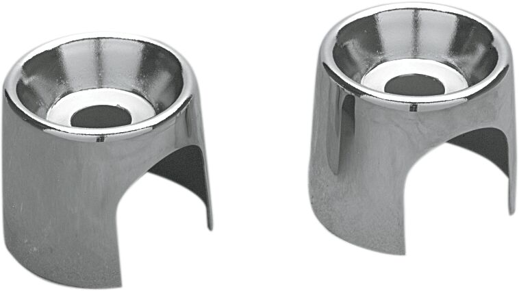 Drag Specialties Chrome Shock Top Stud Covers for Various Various Harley-Davidson Motorcycles (See Fitment List) - 243026-BC2