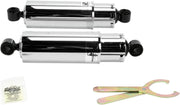 Progressive Suspension 412 Series Shocks 412 Series with Covers Shock Absorber Chrome Rear Coilover Monotube Steel Pair - 412-4041C