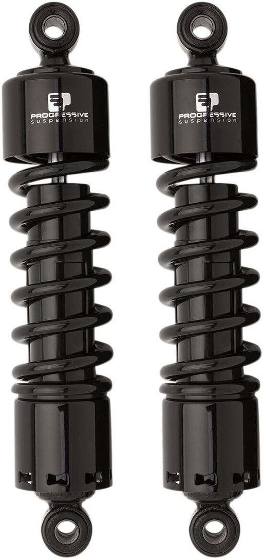 Progressive Suspension 412 Series Shocks 412 Series without Covers Shock Absorber Black Rear Coilover Monotube Steel Pair